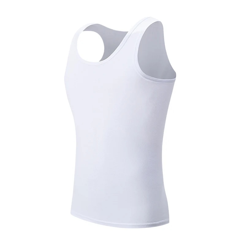 Paquete de 1/3 de chaleco Joker de algodón para hombres de las cuatro estaciones, camiseta deportiva de ajuste Simple para adolescentes, camisa informal sin mangas de mediana edad: XXXL / Blanco