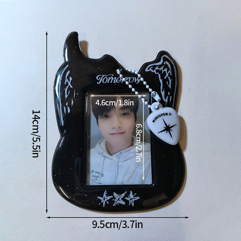 Portatarjetas de fotos de gato Y2K, soporte para sesión fotográfica Idol Kpop, llavero, mochila, colgante de exhibición, funda protectora para tarjeta de estudiante, álbum de fotos: YELLOW
