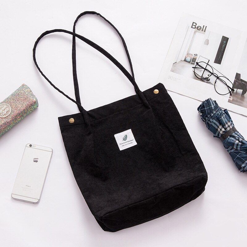 Mode Duurzaam Vrouwen Student Katoen Linnen Enkele Schoudertas Shopping Tote Check Plaid Vrouwelijke Vlas Canvas Boodschappentassen: Black-B