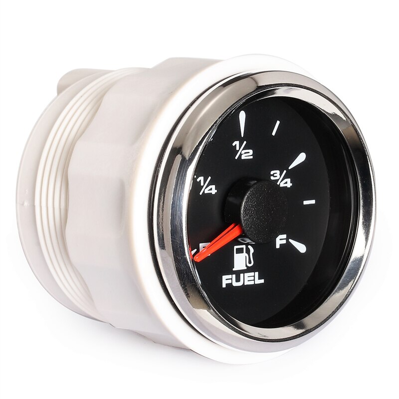 Boot Brandstofmeter 52mm Meter Olie Tank Niveau Indicator Zwart Wit Gezicht fit Auto Vrachtwagen Boot met 8 kleur Backlight 9-32 v
