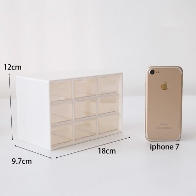 Multifunction Desktop Organizer Office Desk Accessories Stationery Box Desk Drawer Stationery Holder: White