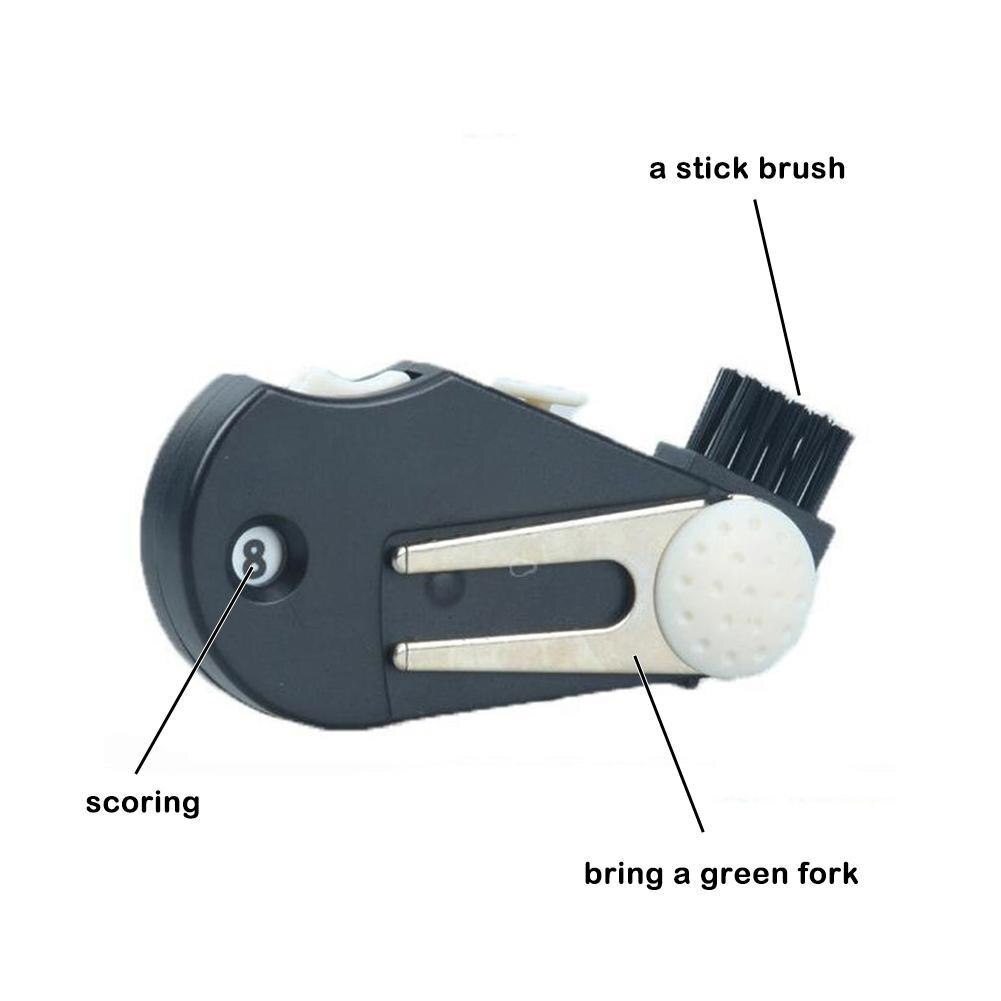 5 In 1 Golf Tool Multipurpose Golf Green Fork Repair Tool Groove Ball Cleaner Ball Marker Wear Clip