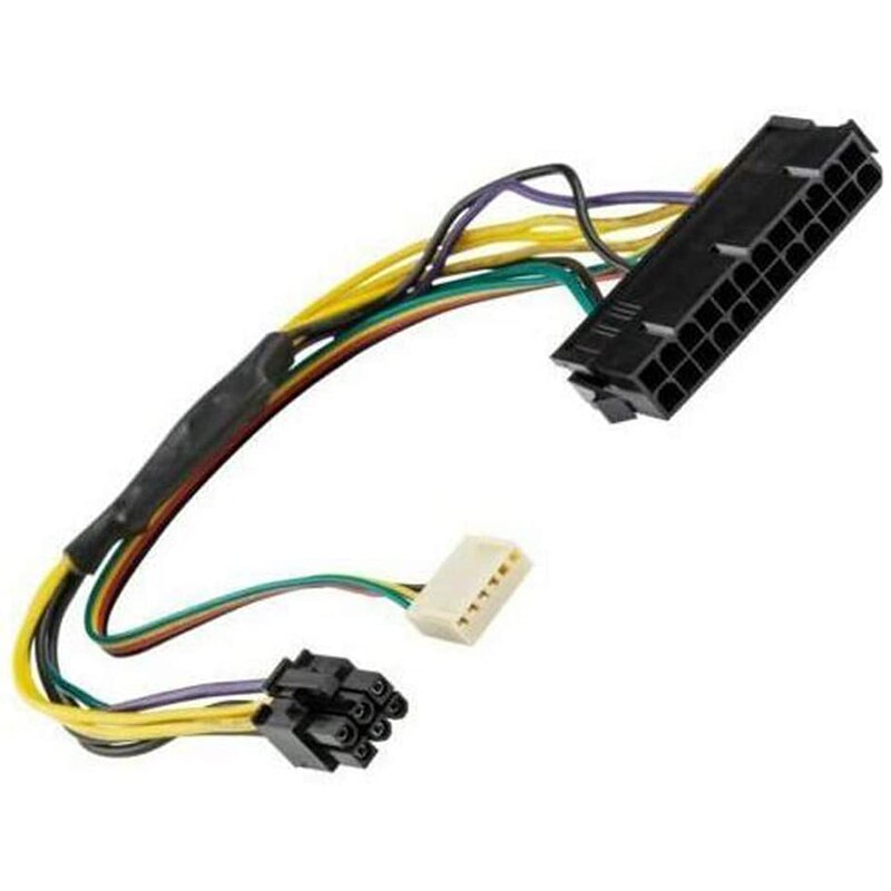 12 Inch ATX Main 24-Pin to 6-Pin PSU Power Adapter Cable 18AWG Replacement for HP Z240/for HP EliteDesk 80