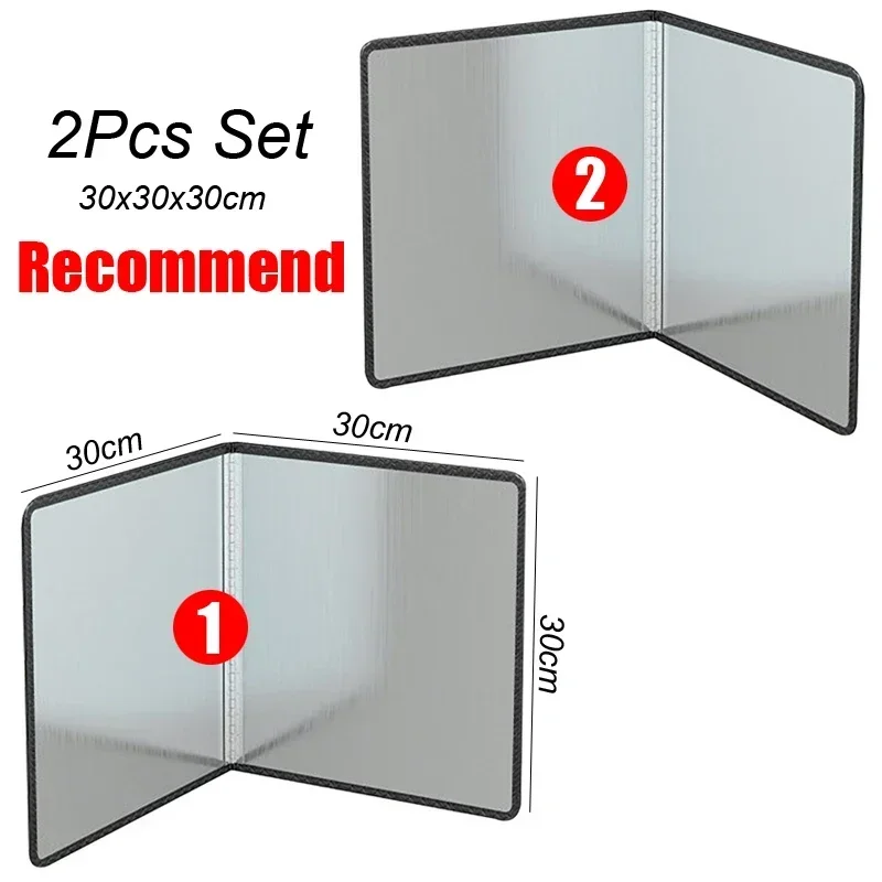1/2Pcs Kitchen Gas Stove Baffle Stainless Steel Frying Oil Splashing Protection Foldable Splash Proof Baffle Kichen Accessories