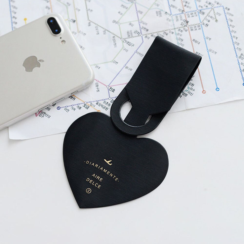 Travel Rectangle Shape Luggage Tag Cover Suitcase ID Address Holder Baggage Boarding Tags Travel Accessories: Black