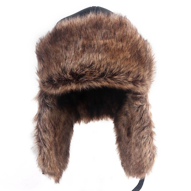 Ushanka-gorros con orejeras para hombre y mujer, gorro cálido ruso con orejeras, cazador piel, a prueba de agua, sombrero de esquí, Unisex