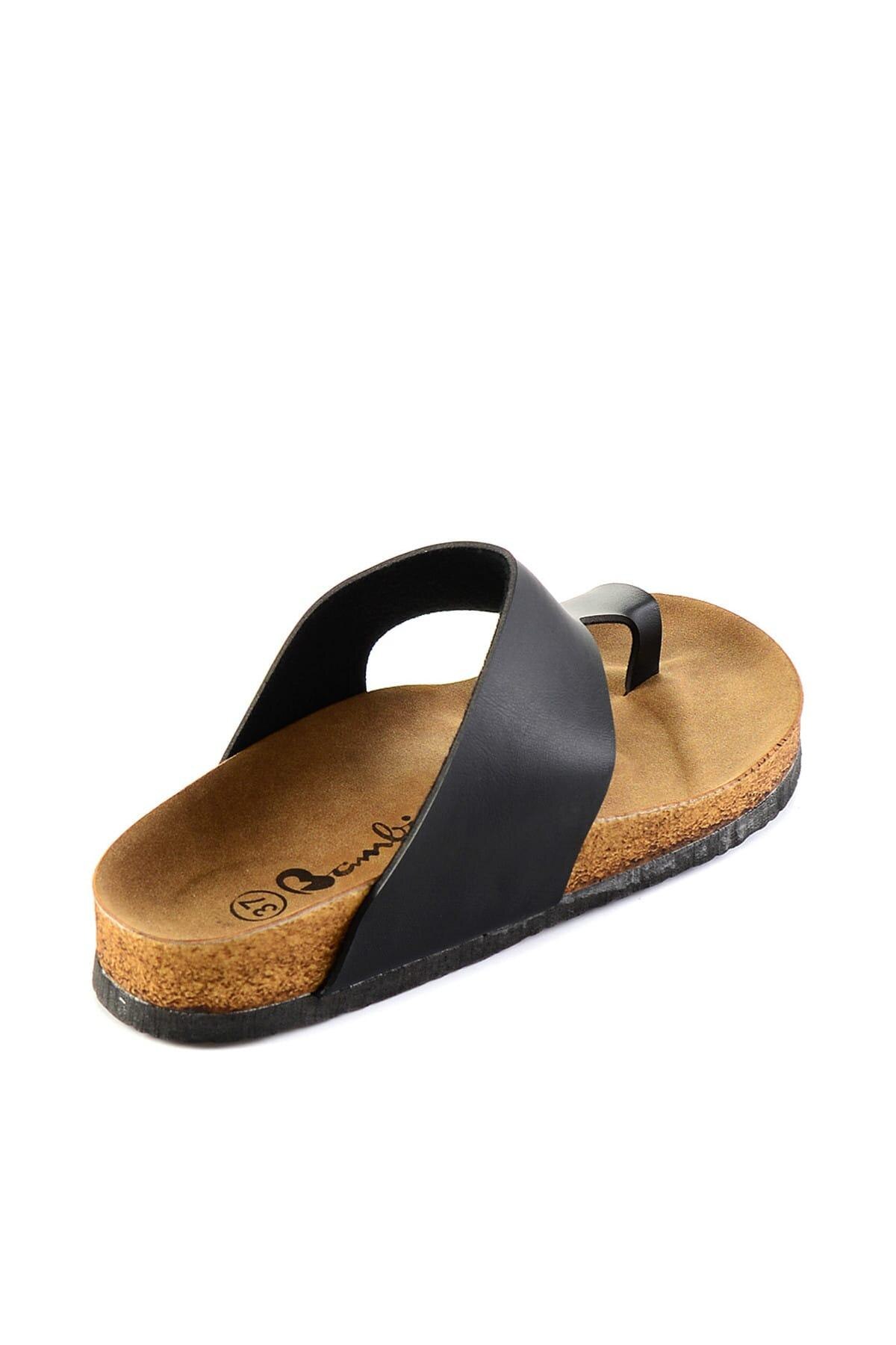 Bambi noir femme pantoufles H05090951