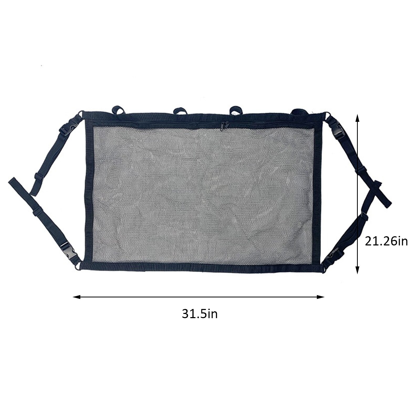 Ceiling Storage Mesh With Fishing Rod Holder Car Roof Rack Mesh Storage Rack Suitable For Long-distance Travel And Fishing: Default Title