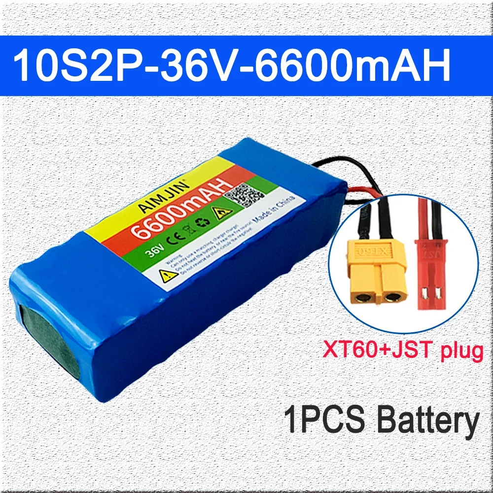 18650 10S2P 36V 6.6Ah Lithium Battery Pack Built-in BMS,For Electric 36V Scooter Bicycle: SKY BLUE