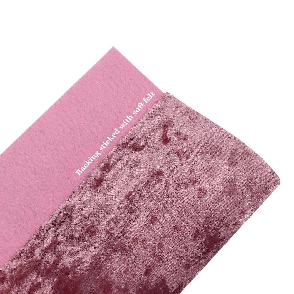 Rainbow 30x30cm Size Gorgeous Velvet Fabric Sheet Backing Sticked Soft Felt for Bows, Earrings, and Crafts DIY