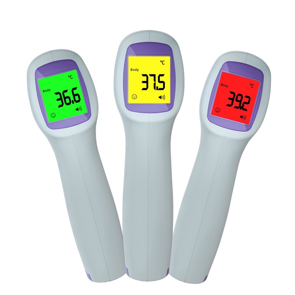 Multifunction thermometer three-color backlit display forehead thermometer digital display infrared alarm human body thermometer