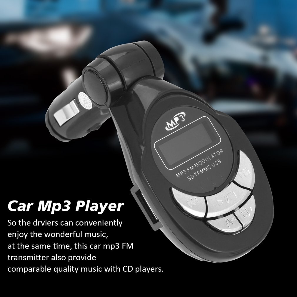4 in 1 Car Vehicle MP3 Player Wireless FM Transmitter Audio Modulator USB CD MMC with Remote Control FM Radio APE Touch Tone