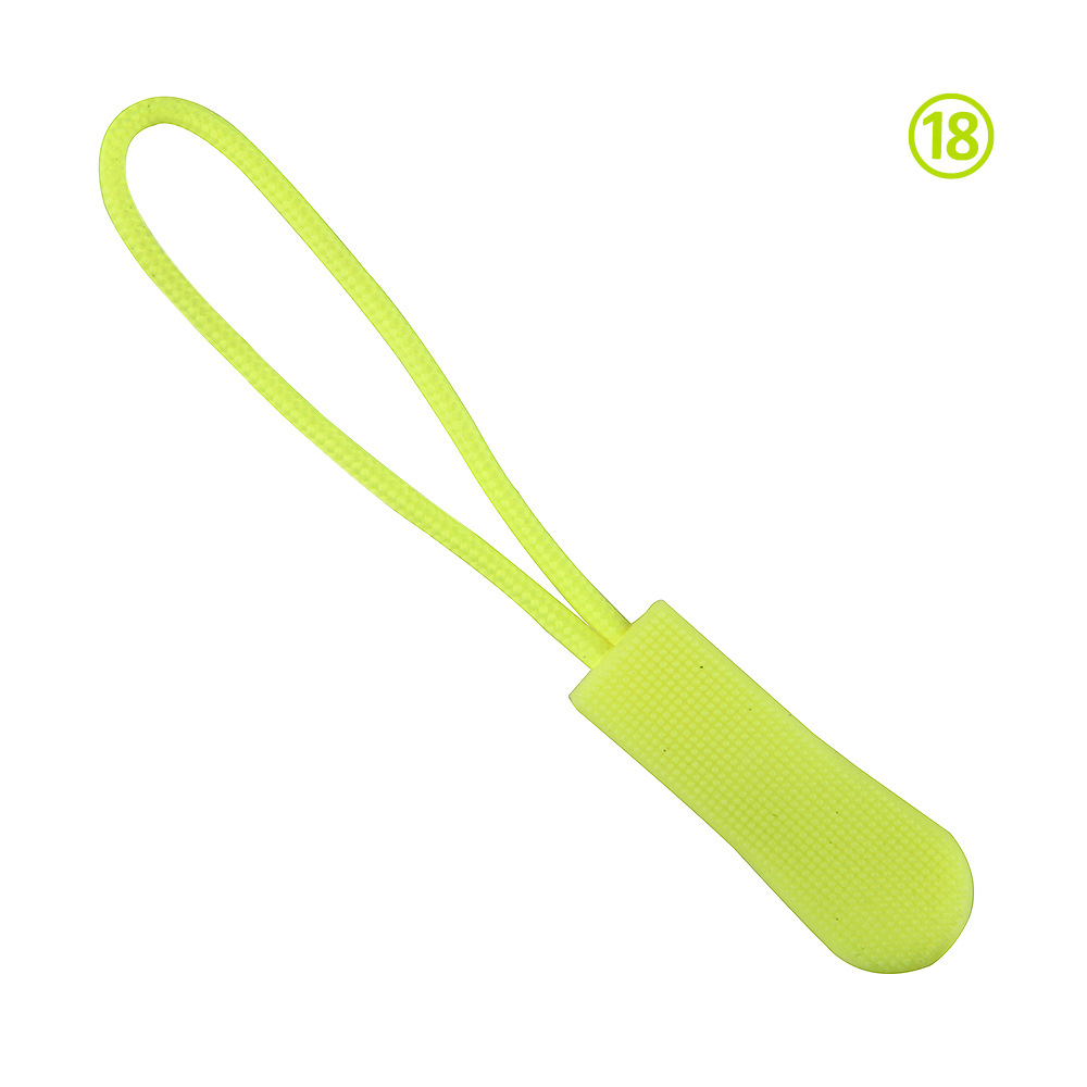 25 PC Rits Pull Puller End Fit Touw Reistas Koffer Kleding Rugzak Touw Tag Fixer Zip Cord Tab Vervanging rits Slider: Fluorescent green