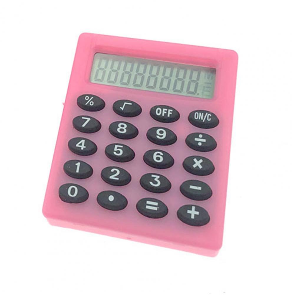 Handheld Electronic Calculator 8-Digit Large LCD Display Pocket Calculator Student Electronic Handheld Calculator калькулятор: Pink