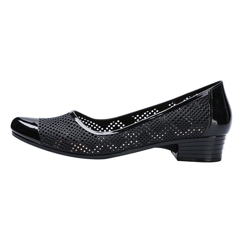 Vrouwen Sandalen Mesh Dames Pompen Vrouwen Schoenen Ademende Slip Vrouwelijke Lage Hakken Hollow Out Zomer Sandalen Pu Mode