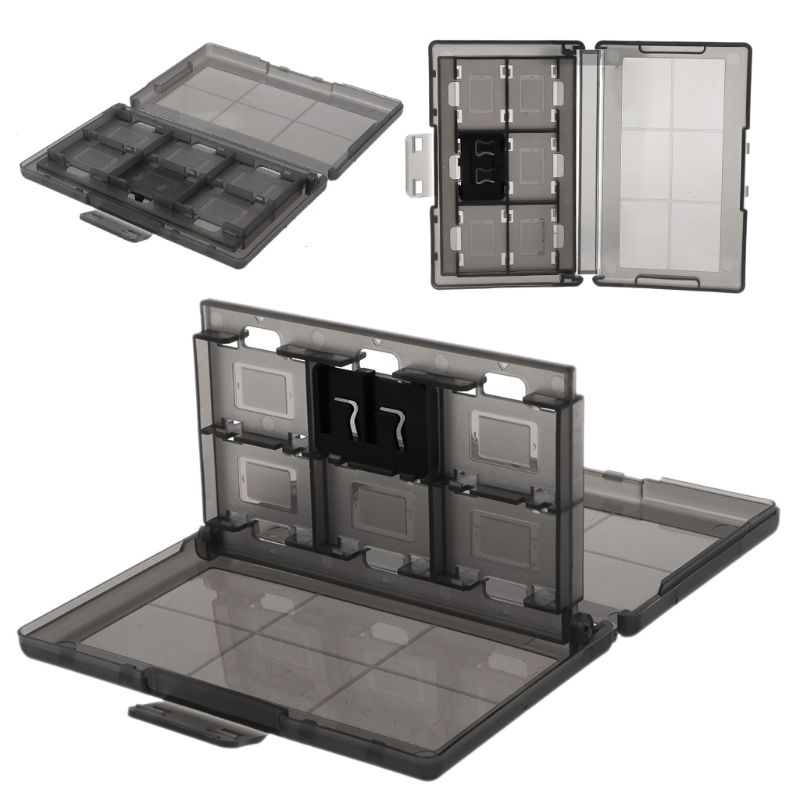 12+2 slots beschermhoes spel geheugenkaarten cartridge houder opbergdoos organizer draagbaar voor switch