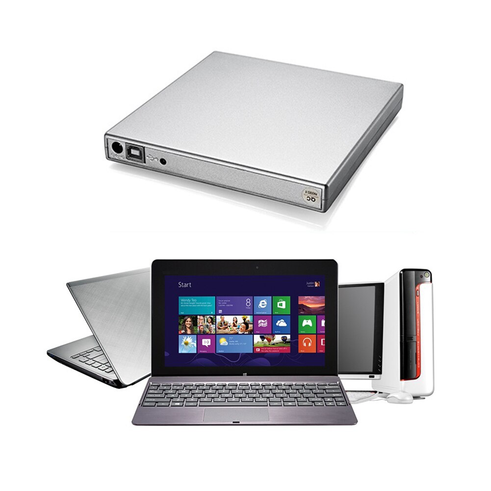lecteur DVD Externe USB CD-RW Enregistreur DVD/Lecteur CD Lecteur Lecteur Optique pour Ordinateur portable Macbook pc Windows7/8 freeship