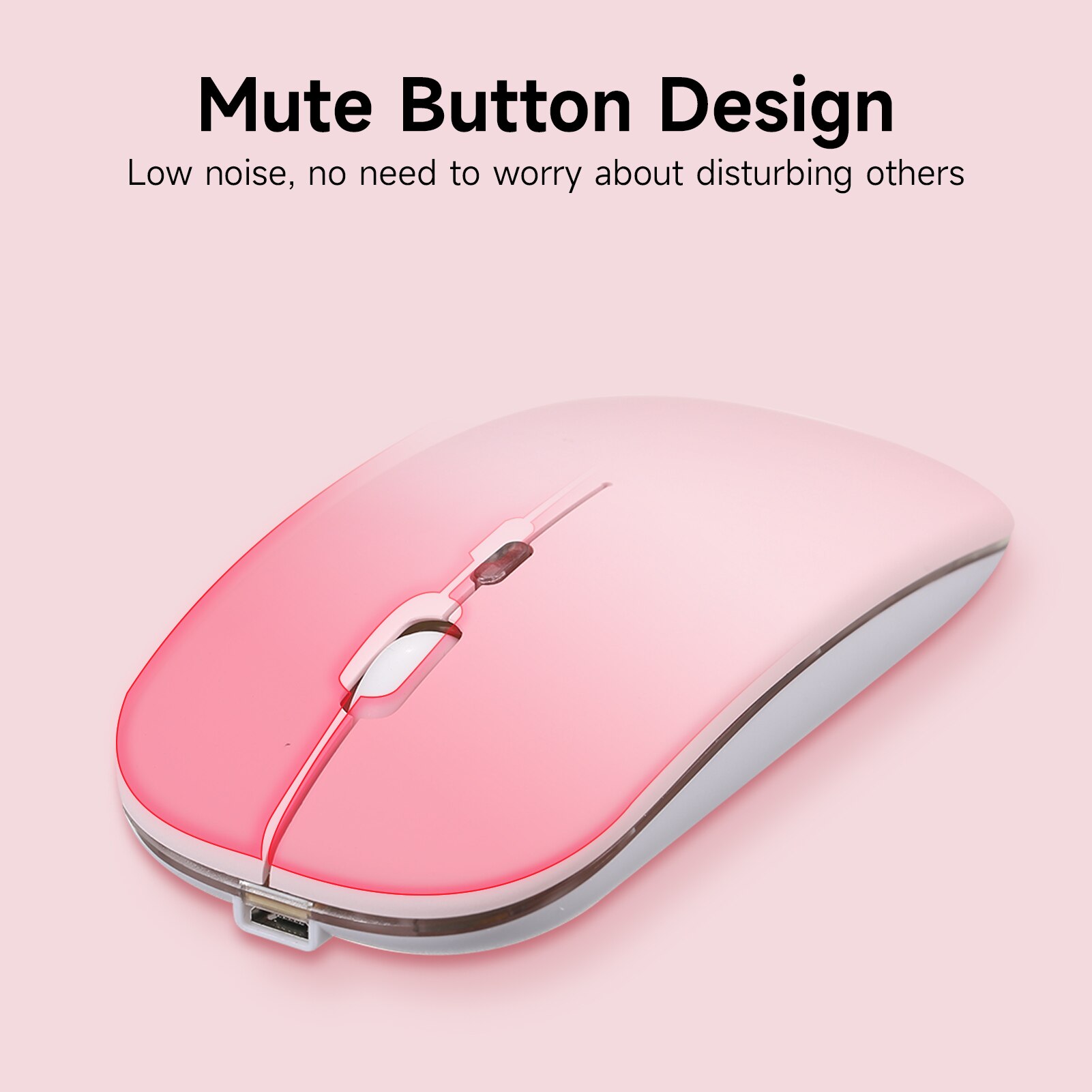 2.4G Bluetooth Wireless Mouse Dual mode Mute Office Computer Mouse O3-gear Adjustable DPI Built-in Rechargeable Lithium Battery