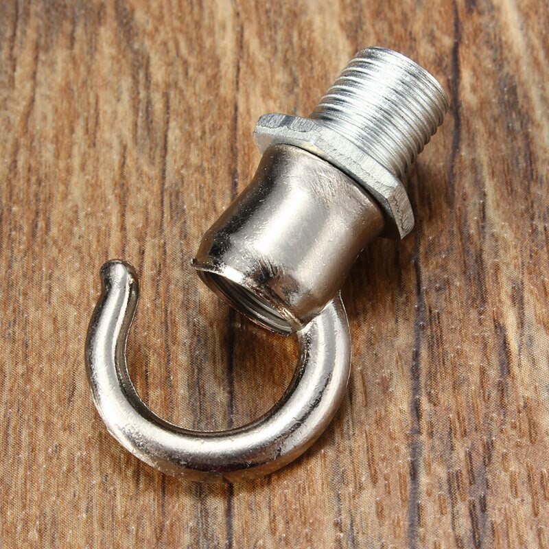 10mm -säikeinen  m10 retro -antiikki -vintage -metallikatto -ruusuvalo kattokruunu, jossa ruuviliittimet, jotka avaavat sileän tyylin: Nikkeli