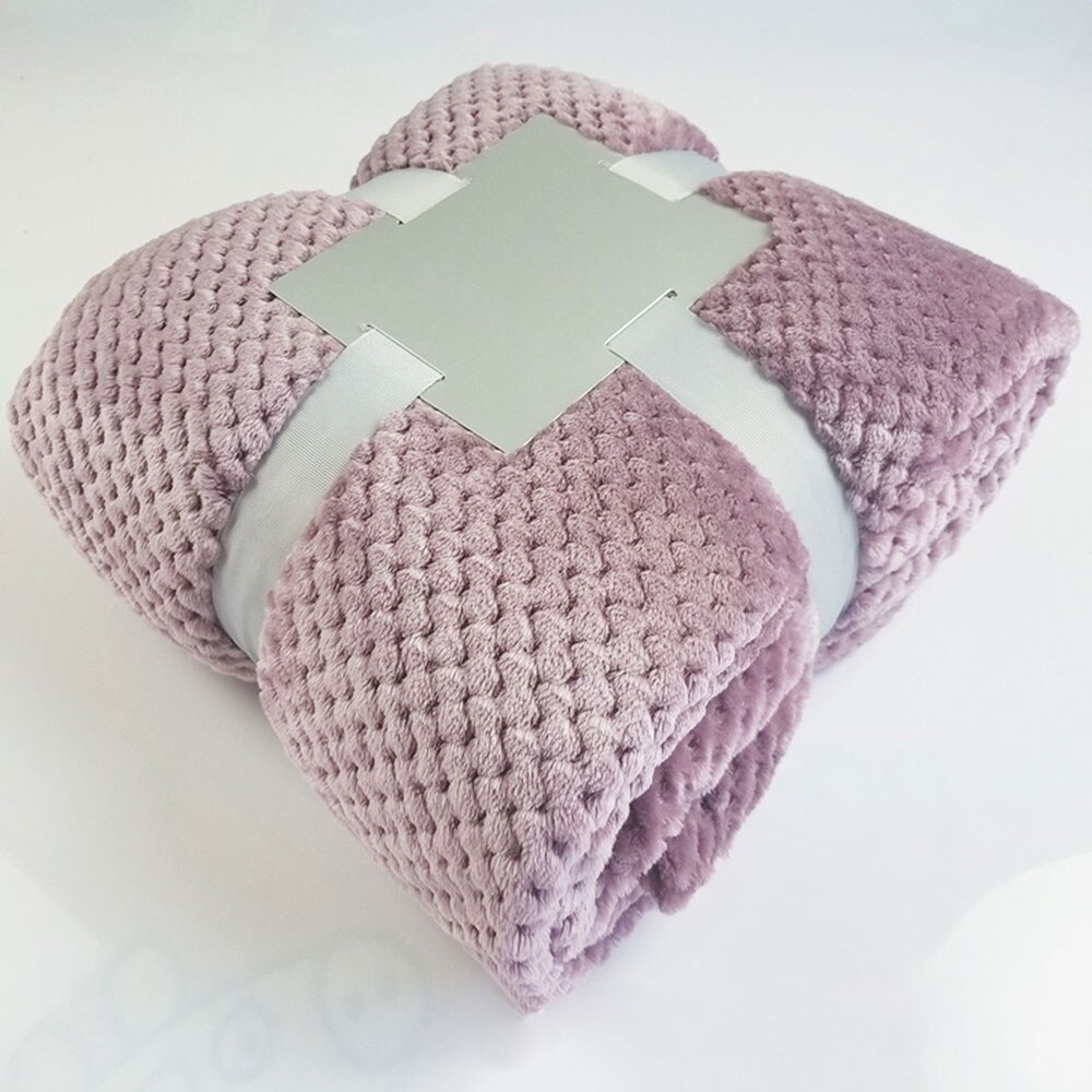 3D Fluffy Super Soft Kids Bed Spread Pink Blue Cozy Baby Blanket Spring Toddler Bedding Quilt Coral Fleece Furry Child Blanket: light violet