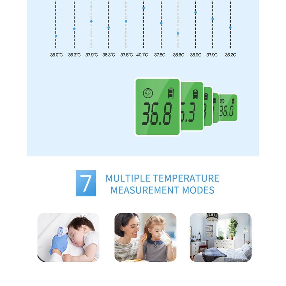 Lcd Display Forehead Thermometer Infrared Digital Lcd Body Temperature Measurement Body Fever Ir For Family