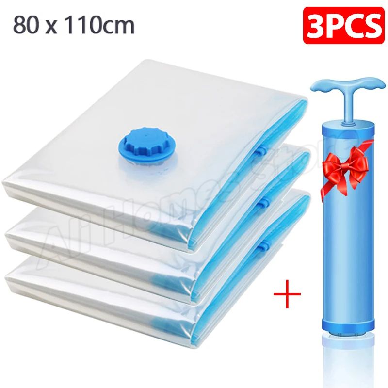 Sacs de rangement sous vide pour le stockage de vêtements en duvet, paquet de compression, couverture de literie, gain de place, sac de voyage, 8 pièces, 5 pièces, 3 pièces: Rouge