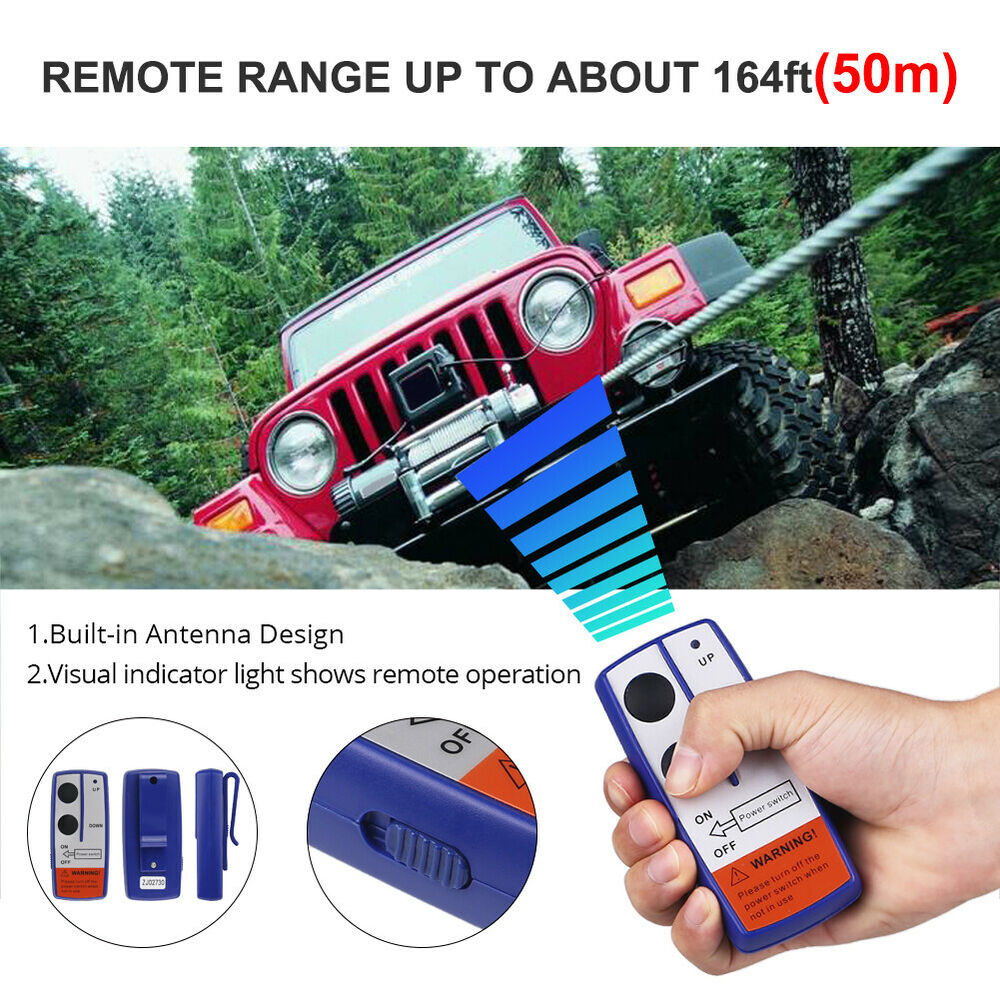 Winch Solenoid 12V 24V With Wireless Remote Control Universal Solenoid Relay Rocker Switch Thumb Remote Contactor Kits