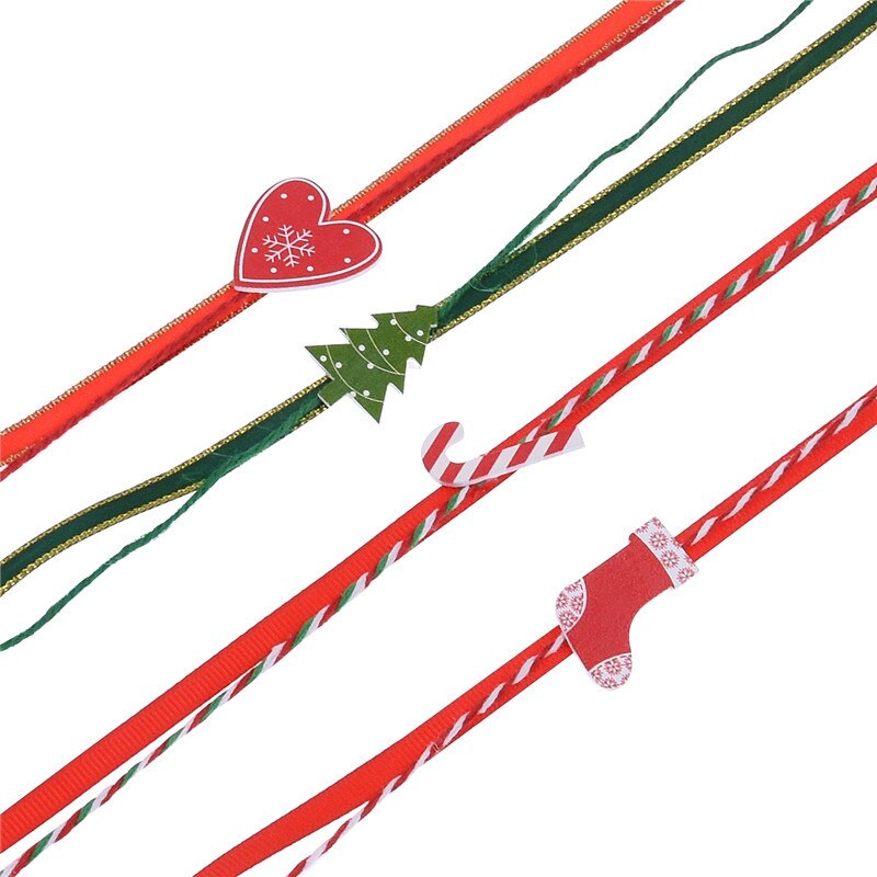 5 Meters Christmas Ribbon Decoration For Tree Bead Chain Ribbon Christmas Tree DIY Xmas Decor Home Ornaments Year