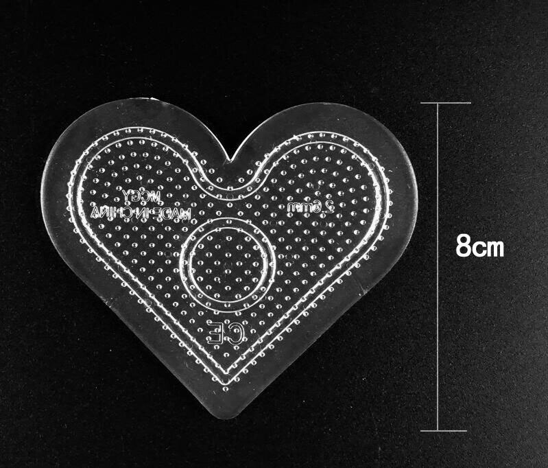 2.6Mm Hama Kralen Transparant Pegboard Puzzel Perler Zekering Sjabloon Voor Creatief Educatief Speelgoed: Small heart