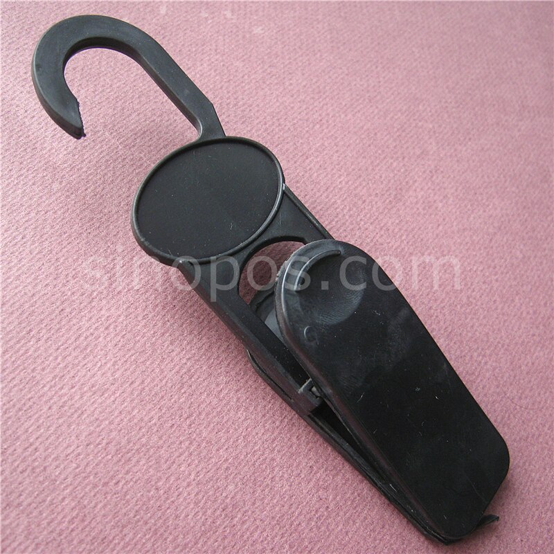 Plastic Boots Hanger Labelling Clip 150mm, leather fabric swatch display hanging clip, heavy duty merchandise clip with hook
