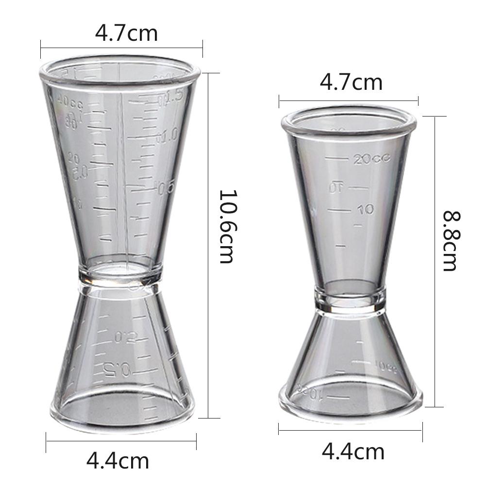 Vaso medidor de onzas de resina de pc a escala de dos cabezas, dispositivo medidor, taza grande, 20-40cc , tamaño pequeño , 10-20cc
