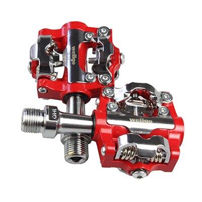 Wellgo M19 WM001 Ultralight Aluminum Alloy MTB Road Bike Pedal Sealed Bearing Clipless pedal SPD Bike Pedals Bicycle Parts: M19 Red