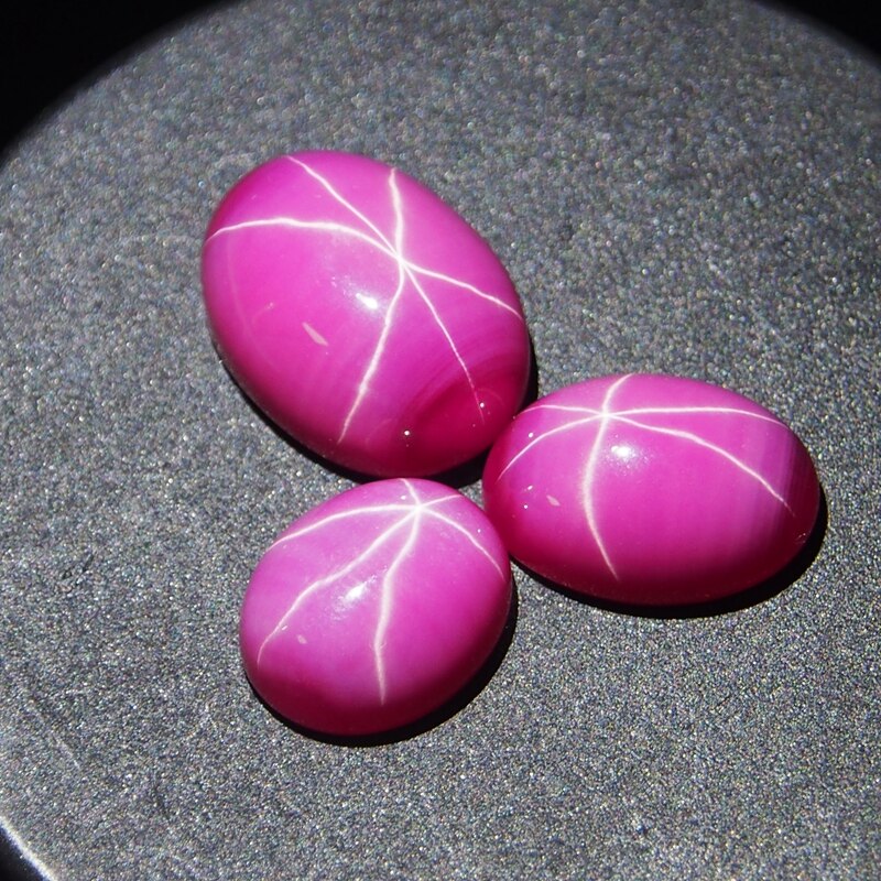 7*9mm 5 Stuk/veel Ruby Stone Ovale Cabochon Rode Ster Robijn voor ring