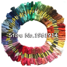 100 strengen gekleurde borduurgaren katoen kruis naald craft naaien floss kit