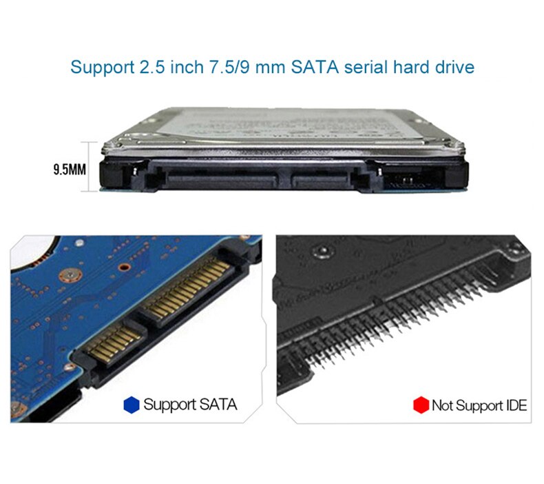 USB3.0 Case 2.5 inch HDD SSD to SATA Hard Disk Box 5Gbps SD Disk Case HDD External Hard Drive Enclosure for Notebook Desktop PC