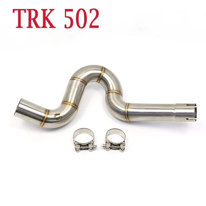 Midden Link Pijp Uitlaat Motorfiets Rvs Uitlaat Voor Benelli 502C 502X TRK502 Trk 502 Pit Bike: TRK502