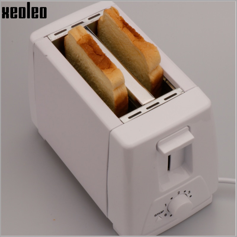 Xeoleo Ontbijt Machine Bakken Brood Machine 2 Plakjes Sandwich Maker Spit Driver Huishoudelijke Kleine Broodrooster Machine Wit 6 Snelheden