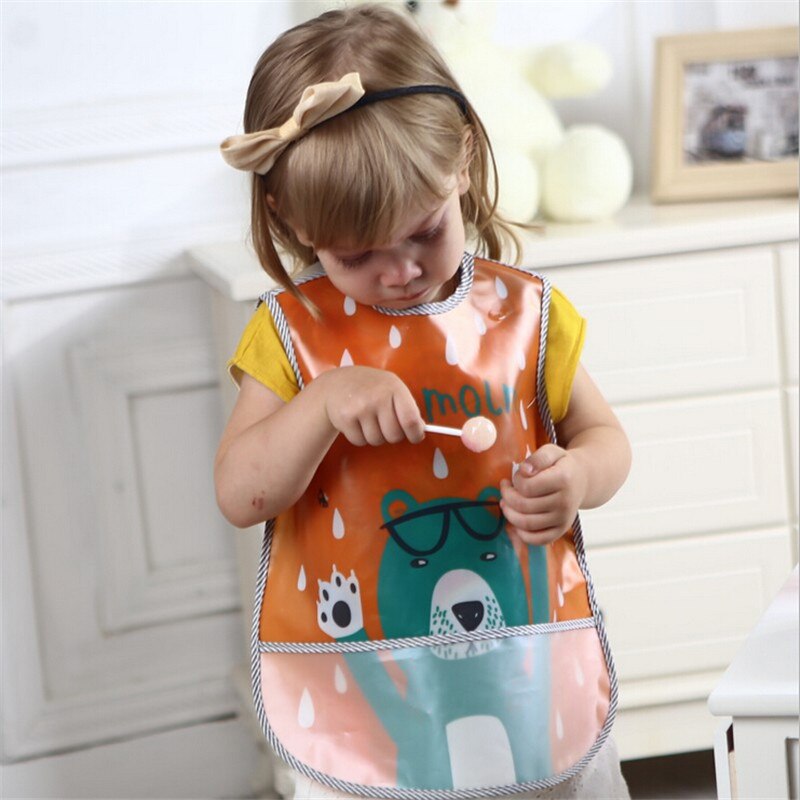 Baby slabbers eva waterdichte voedingsslabbetjes cartoon dierenprint voedingsdoek mouwloos kinder baby schort babador bandana