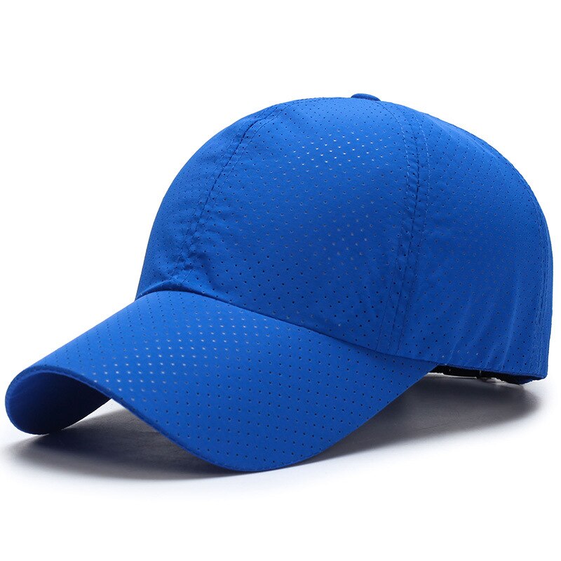 Summer Quick Drying Breathable Hat Baseball Golf Camping Hiking Fishing Hat Outdoor Sports Sunscreen Hat Baseball Hat: Blue