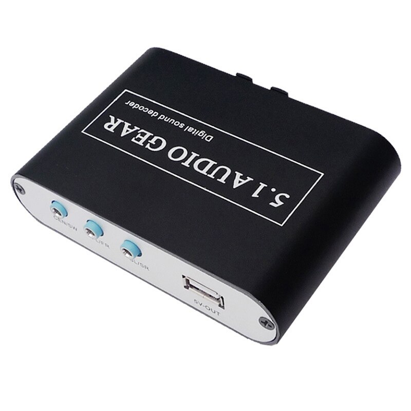 5.1 ch digitale o-decoder dts /ac3/6ch digitale o-converter lpcm  to 5.1 analoge uitgang 2.1 voor dvd pc -us plug