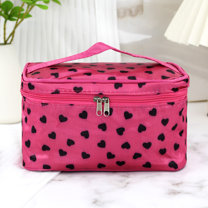 Makeup Bag Portable Large Capacity Organizer Storage Box Advanced CarryOn Waterproof Wash Cute Sweet Handbag Simple Toiletry Bag: Yellow