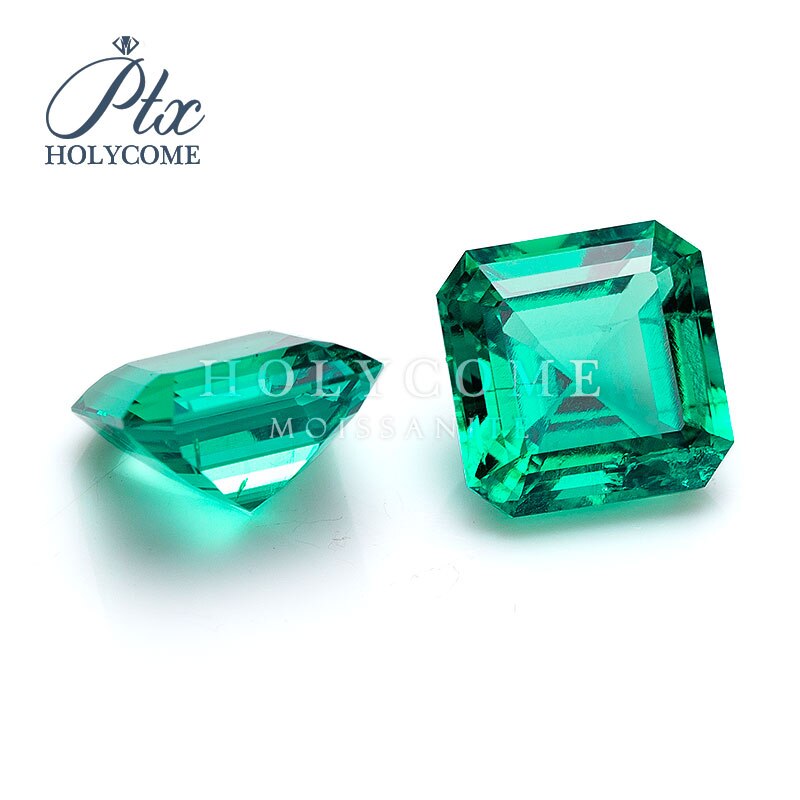 5.5X5.5MM Topkwaliteit Groene Kleur Lab Gemaakt Emerald Asscher Cut Prijs Percarat Speciale Kleur Fabriek Prijs