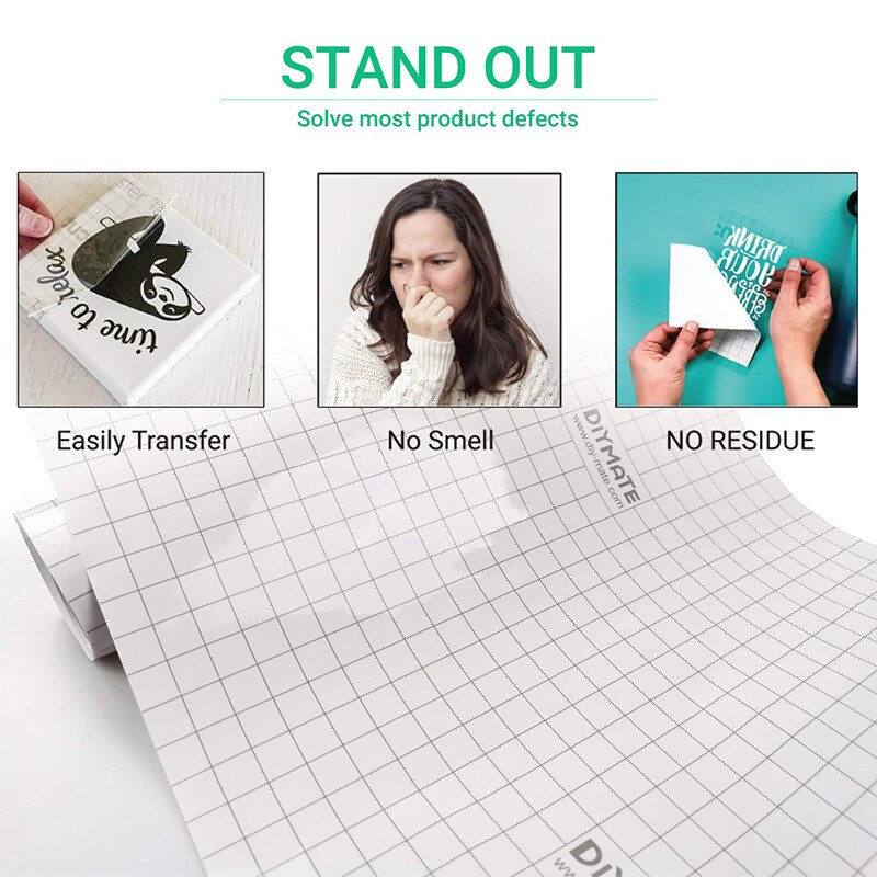 Cricut-Papel de transferencia de vinilo transparente, membrana de posicionamiento, almohadilla de corte, accesorios, película de transferencia de letras, 12x120 pulgadas, 0,3 m x 3,48 m