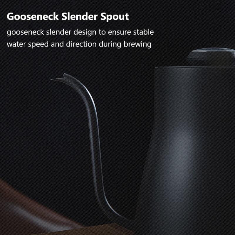 850ml Stainless Steel Handle Drip Coffee Pot Long Gooseneck Spout Kettle Pour Over Coffee With Thermometer Lid Kitchen Tools