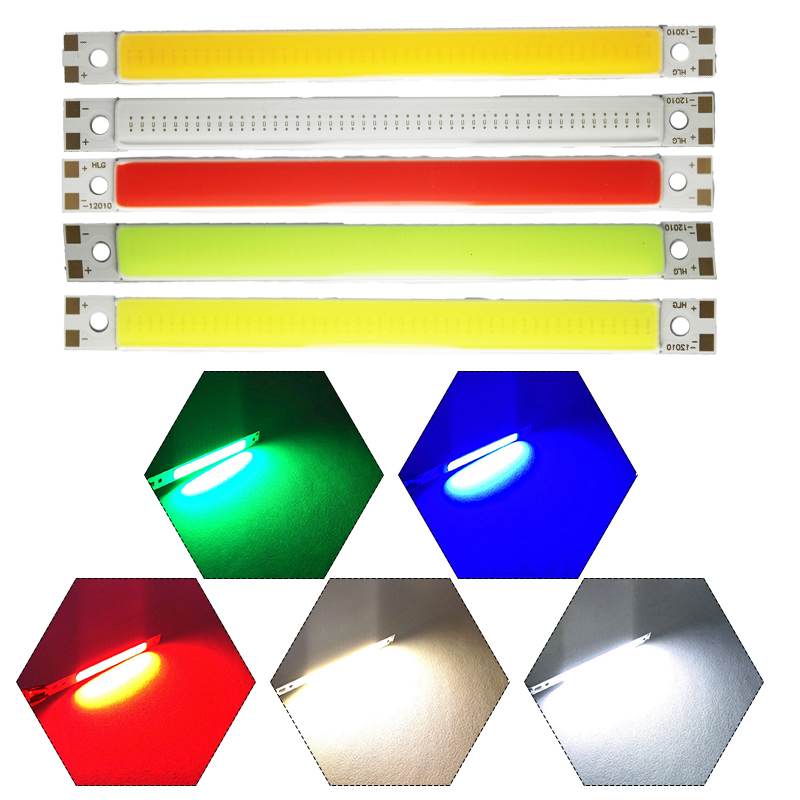 Cob led strip 80 x 7.5mm 3.7v universal ultra bright led strip ljus vit varm vit röd blå grön för diy flexibel bar strip