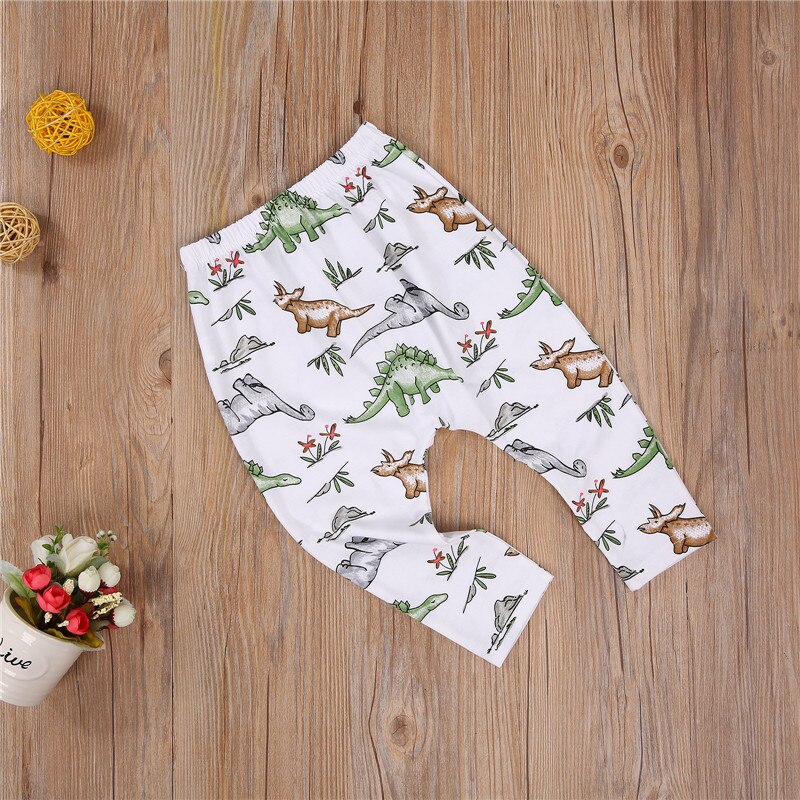 Brand Dieren Kids Joggingbroek Voor Jongens Meisjes 0-3T Mode Sport Lange Broek Baby Dinosaurussen Gedrukt katoenen Broek