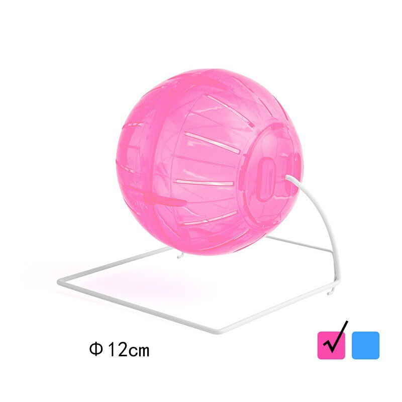 Stille Hamster Bal Met Stand, huisdier Speelgoed Oefening Ballen Voor Hamsters Knaagdieren Jogging Spelen Plastic Mini Bal Voor Kleine Dieren: Red