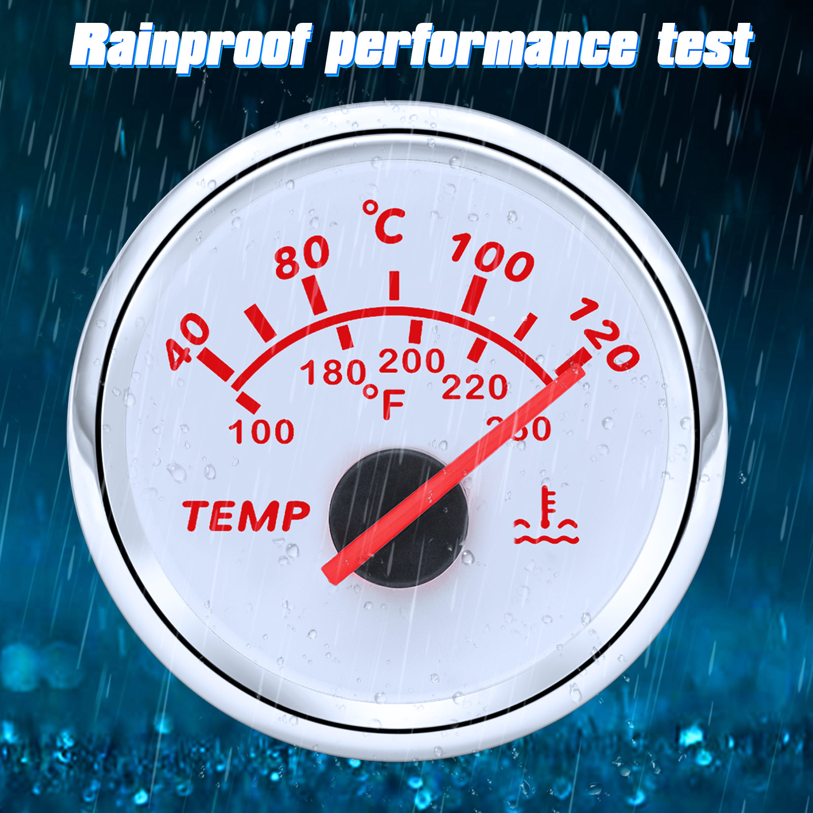 52mm Auto Wassertemperaturanzeige Auto Temperaturanzeige Wassertemperatur Digital Meter + Sensor für Auto LKW Marine Stiefel benutzerdefinierte