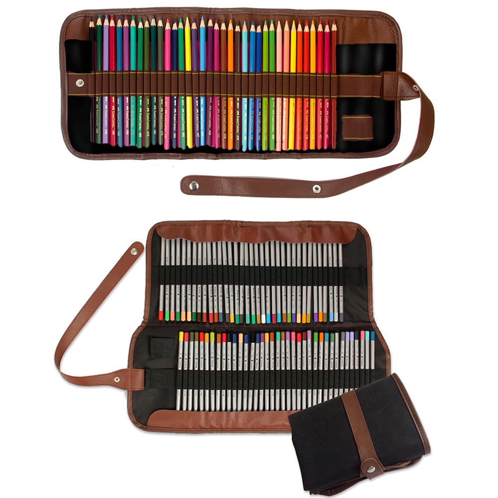 Estuche para guardar lápices, accesorio para pintar, funda de almacenamiento, soporte suave para bolígrafos de lona