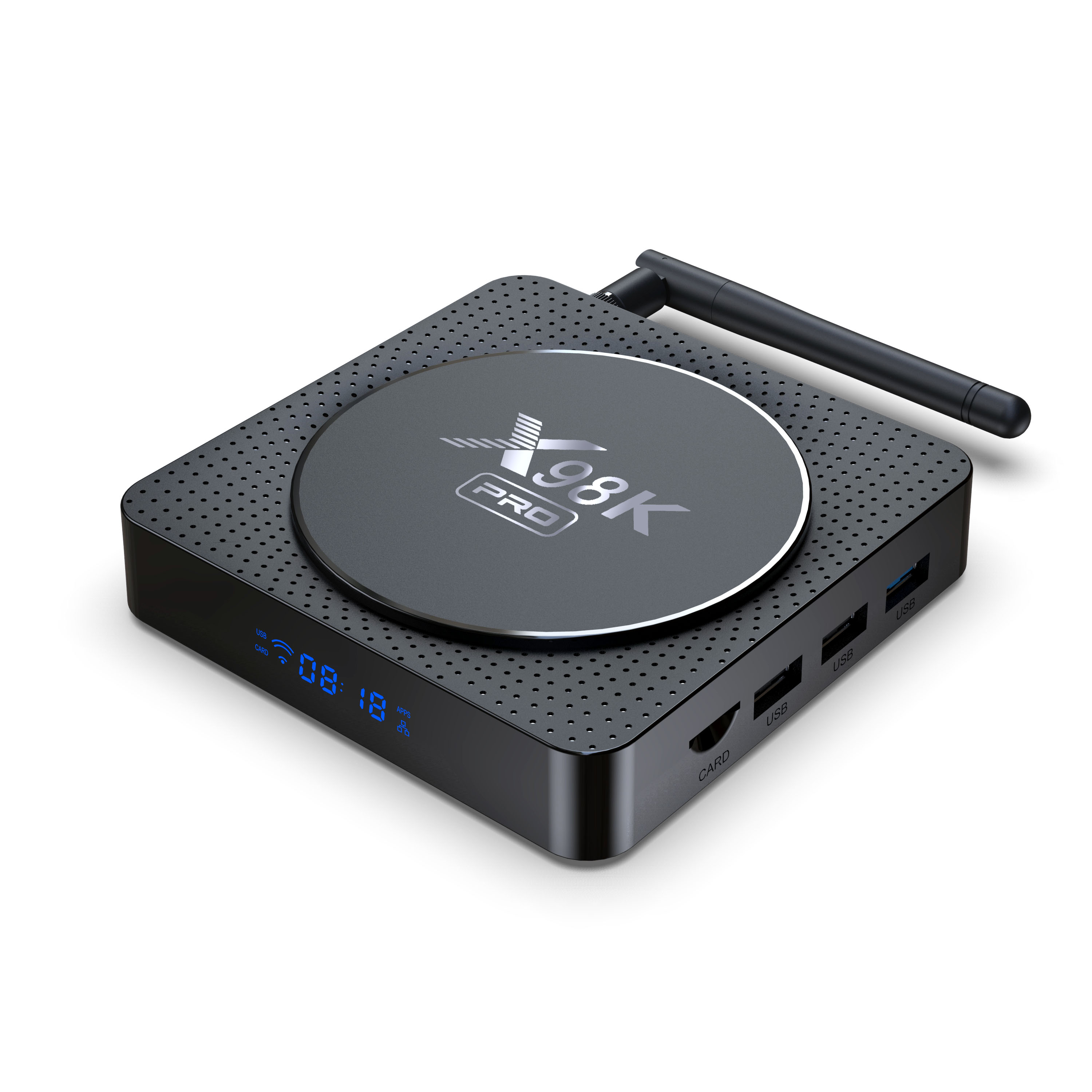 X98K Pro TV Box Android 11.0 Rockchip RK3566 4GB 32GB BT Decodificação Antena Externa Dual Wifi 1000M LAN 4K 8K Media Player